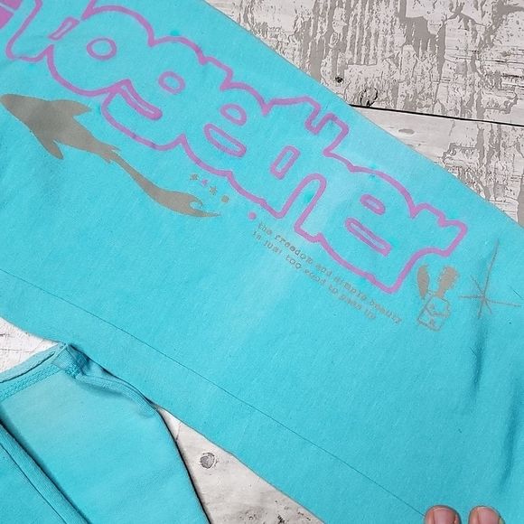 291 Venice teal together peace y2k bootcur flare sweatpants - Picture 7 of 8